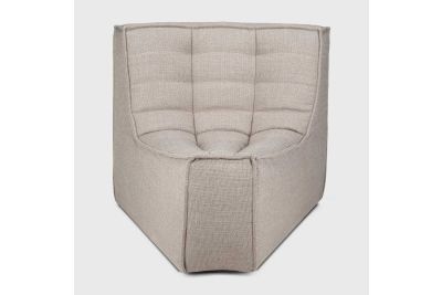 N701 MODULAR SOFA - BEIGE FABRIC - 45° ROUND 