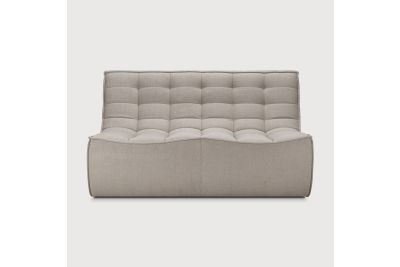 N701 MODULAR SOFA - ECRU ECO FABRIC - 2 SEATER 