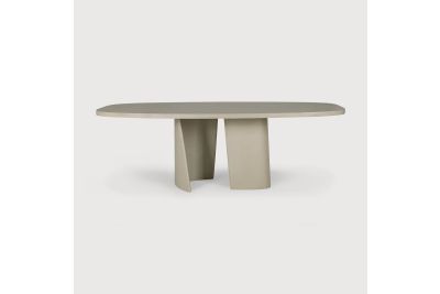 CANYON OUTDOOR DINING TABLE - VARNISHED CONCRETE - LIGHT GREY - OVAL 230 x 115 x 76	25061