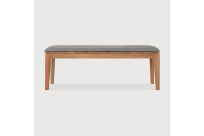 BOK OUTDOOR BENCH - TEAK - MOCHA FABRIC