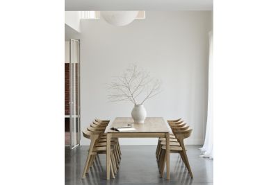 ETHNICRAFT BOK EXTENDABLE DINING TABLE - VARNISHED OAK - RECTANGULAR 160/240 X 90 X 76 55208