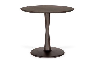 TORSION DINING TABLE - VARNISHED OAK - BROWN - ROUND 90 X 90 X 76 50024