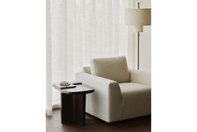 BRUTALIST SIDE TABLE - VARNISHED MAHOGANY - ROSE BROWN - RECTANGULAR 60 X 40 X 45 35160