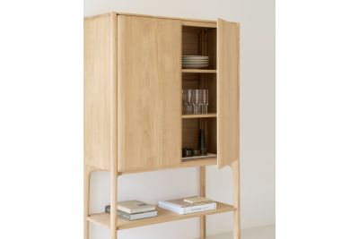 PI CUPBOARD - OAK - 2 DOORS  110 X 45 X 170 51346