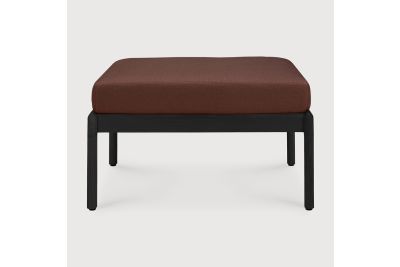 ETHNICRAFT JACK OUTDOOR VOETENBANK TEAK BLACK BURGUNDY FABRIC 71 x 54 x 41 10444