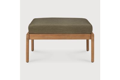 ETHNICRAFT JACK OUTDOOR VOETENBANK TEAK  GREEN FABRIC 71X54X40 10443