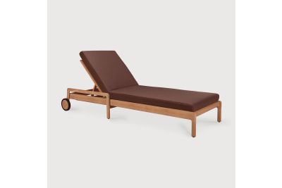 ETHNICRAFT JACK OUTDOOR VERSTELBAAR LIGBED | TEAK | BURGUNDY 216 x 84 x 34| 10334