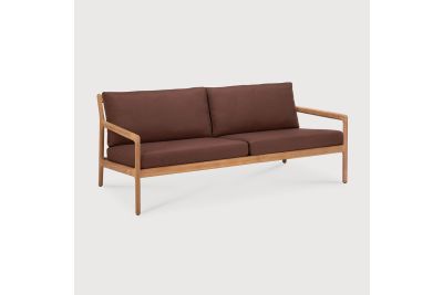 ETHNICRAFT JACK OUTDOOR 2 ZITSBANK TEAK BURGUNDY FABRIC  180X90X74 10434