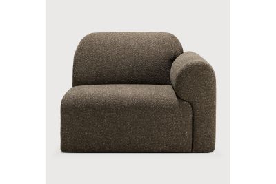 BULKY MODULAR SOFA END SEATER CEDAR FABRIC WITH ARM L 21438 95 x 95 x 75 CM