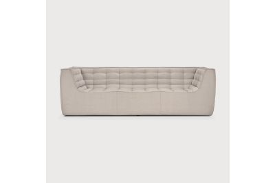 ETHNICRAFT N701 SOFA-3 ZITS ARM-BEIGE 245x91x76 20197