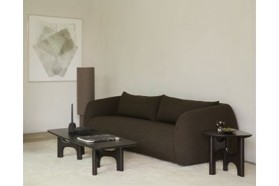 FIGUR SOFA - CHOCOLATE FABRIC - 3 SEATER - 21405