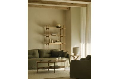 WEAVE SOFA - GREEN FABRIC - 2 SEATER - 21415