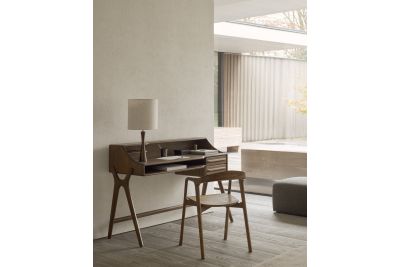 FLOW DESK - VARNISHED TEAK  - WILD BROWN 140 x 55 x 95 CM - 10729