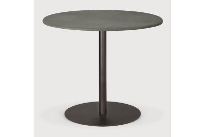 BLEND LOUNGE TABLE MUSCIO LEATHER TOP BRONZE BASE 90 x 90 x 69 CM 21578