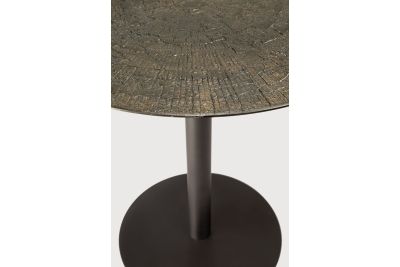 BLEND BAR TABLE MINERALS TOP BRONZE BASE 25937 70 x 70 x 108 CM