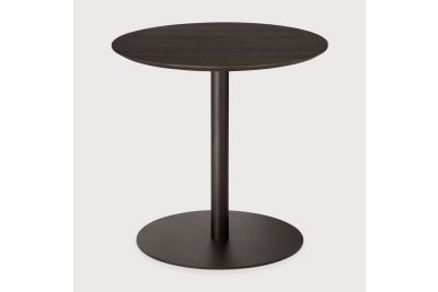 BLEND LOUNGE TABLE OAK TOP BLACK BRONZE BASE 51956 90 x 90 x 69 CM