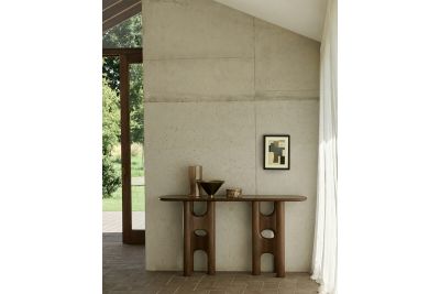 FLOW CONSOLE VARNISHED TEAK WOLD BROWN 10735 150 x 40 x 79 CM