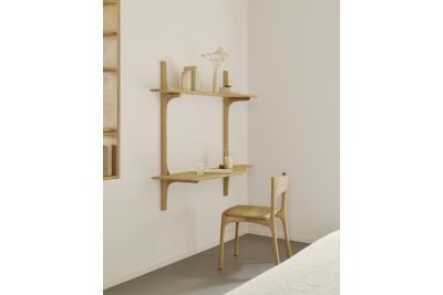 PI WALL MOUNTED DESK - OAK 51348 - 140 x 48 x 126 CM