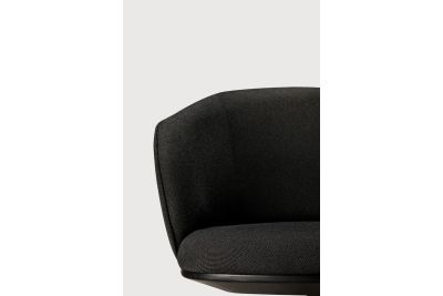 UNDA OFFICE CHAIR CHARCOAL FABRIC NO WHEELS 50697 - 61 x 58 x 79 CM