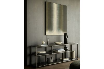 EDA RACK -MAHOGANY ROSE BROWN LOW -35190 211 x 40 x 72 CM