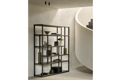 EDA RACK -MAHOGANY ROSE BROWN 35191 181 x 41 x 188 CM