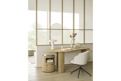 UNDA OFFICE CHAIR SALT WITH WHEELS 50700 61 x 58 x 77/87 CM