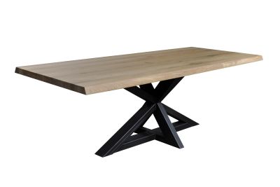 Eettafel eiken DAX, poot metaal 