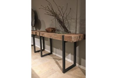 Rustieke teak wandtafel