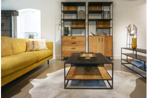 STEEL Coffee Table met 2 lades 120 x 75 x 40 cm
120 x 75 x 40 cm