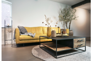 STEEL Coffee Table met 2 lades 100 x 100 x 40 cm
100 x 100 x 40 cm