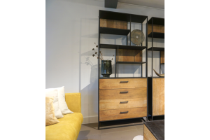 STEEL Open Kast met 4 Lades 90 x 40 x 210 cm
90 x 40 x 210 cm 