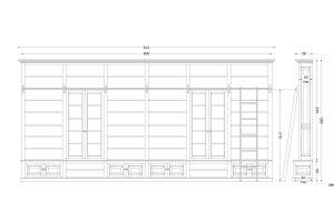 Bibliotheekkast op maat gemaakt familie Abels
