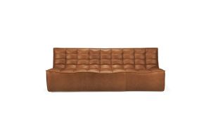 ETHNICRAFT N701 SOFA - 3 SEATER - OLD SADDLE 210x91x76 20084