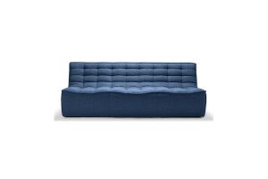 ETHNICRAFT N701 SOFA - 3 SEATER - BLUE 210x91x76 20075