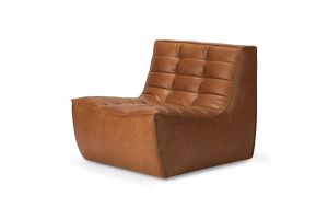 ETHNICRAFT N701 SOFA - 1 SEATER - OLD SADDLE 80x91x76 20082