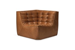 ETHNICRAFT N701 SOFA - CORNER - OLD SADDLE 91x91x76 20080