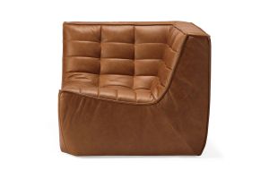 ETHNICRAFT N701 SOFA - CORNER - OLD SADDLE 91x91x76 20080