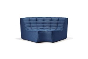 ETHNICRAFT N701 SOFA - ROUND CORNER - BLUE 120x120x76 20070