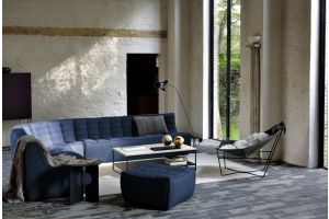 ETHNICRAFT N701 SOFA - ROUND CORNER - BLUE 120x120x76 20070