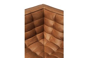 ETHNICRAFT N701 SOFA - ROUND CORNER - OLD SADDLE 120x120x76 20079