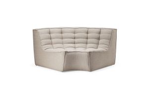 ETHNICRAFT N701 SOFA - ROUND CORNER - BEIGE 120x120x76 20212