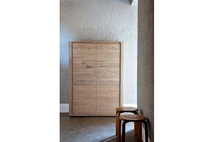 ETHNICRAFT OAK SHADOW CUPBOARD-4 DOORS 115x45x160 51374