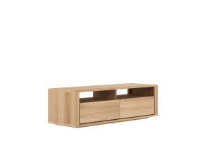 ETHNICRAFT OAK SHADOW TV CUPBOARD - 2 DRAWERS 140x46x42 51375