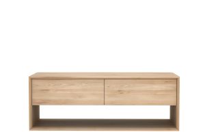 ETHNICRAFT OAK NORDIC TV CUPBOARD 1 DOOR-1 DRAWER 120x46x45 51439