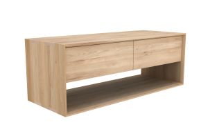 ETHNICRAFT OAK NORDIC TV CUPBOARD 1 DOOR-1 DRAWER 120x46x45 51439