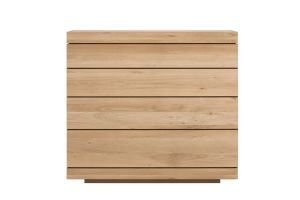 ETHNICRAFT OAK BURGER CHEST OF DRAWERS - 4 DRAWERS 100x50x90 51399