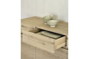 ETHNICRAFT OAK LIGNA SIDEBOARD 4 DOORS-4 DRAWERS 