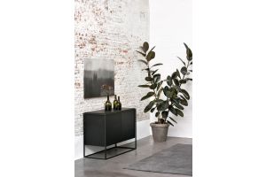 ETHNICRAFT BLACK OAK MONOLIT SIDEBOARD-2 DOORS 110
