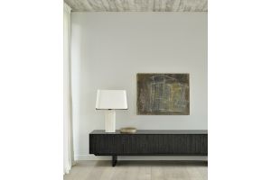 ETHNICRAFT MOSAIC TV CUPBOARD 1 DOOR-2 DRAWERS 242x45x53 WITH MAHOGANY DOOR PANEL ORNAMENTS 10074 