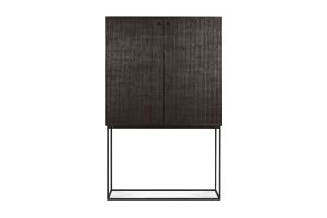 ETHNICRAFT TEAK GROOVES CUPBOARD 2 DOORS-2 DRAWERS